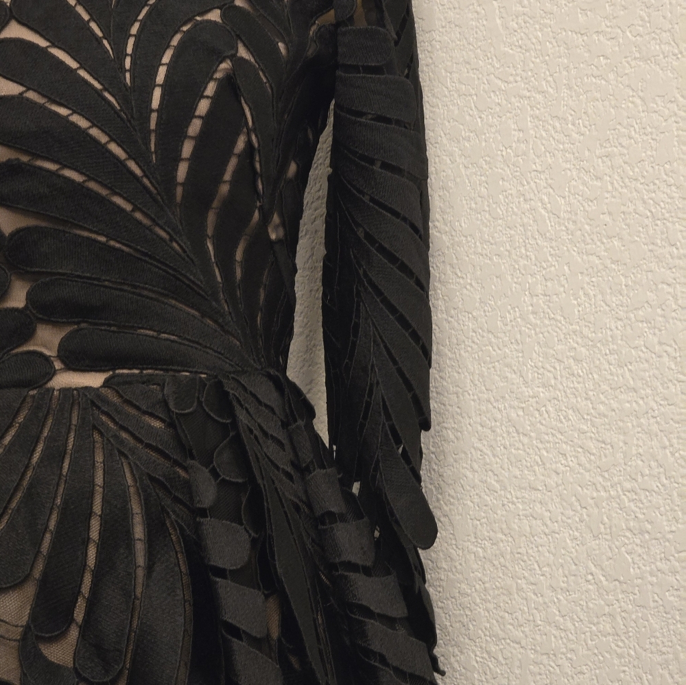 BHLDN Black Leaf Pattern Dress - Picture 10 of 16